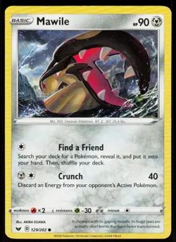 Mawile 129/202 Common Sword & Shield Pokemon Near Mint - Image 1