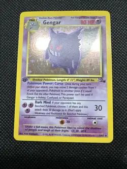Gengar 5/62 Fossil 1st Edition Holo Rare Holo POKEMON - Image 3