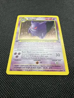 Gengar 5/62 Fossil 1st Edition Holo Rare Holo POKEMON - Image 4
