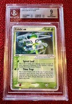Pokemon - Celebi EX - 117/115 Unseen Forces BGS 9 New Cert! Swirl 💫 Not PSA - Image 1