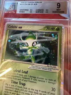 Pokemon - Celebi EX - 117/115 Unseen Forces BGS 9 New Cert! Swirl 💫 Not PSA - Image 2