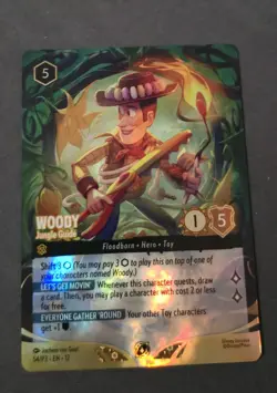 Woody Jungle Guide Foil Promo Disney Lorcana Set Championships Mint - Image 3