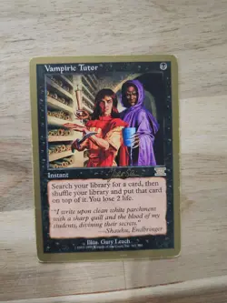 MTG Vampiric Tutor Gary Leech -1999 Championship Deck LP - Image 1
