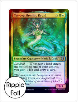 1x Tatyova, Benthic Druid, Ripple Foil, Modern Horizons 3, Magic MTG NM - Image 1