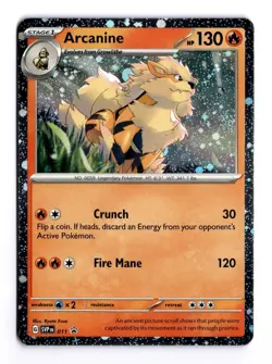Pokemon TCG Arcanine SVP Black Star Promos SVP011 Holo Promo Cosmos Holo NM - Image 1