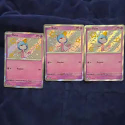 NM-Mint Ralts - 153/091 - Shiny Rare Pokemon Paldean Fates - Image 1