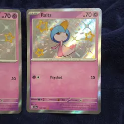 NM-Mint Ralts - 153/091 - Shiny Rare Pokemon Paldean Fates - Image 4