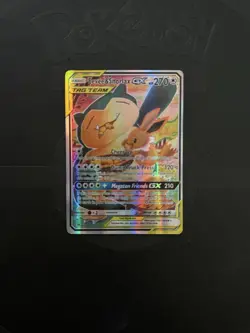 Pokemon Eevee & Snorlax GX TAG TEAM Promo Holo Card SM169 Megaton Friends GX 210 - Image 1