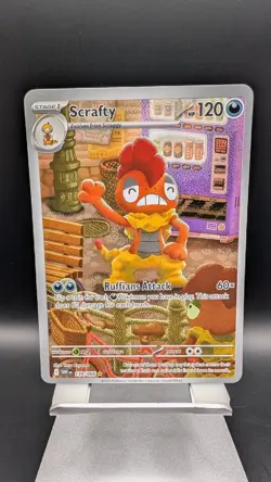 NM Scrafty 139/086 White Flare Illustration Rare Pokemon - Image 1