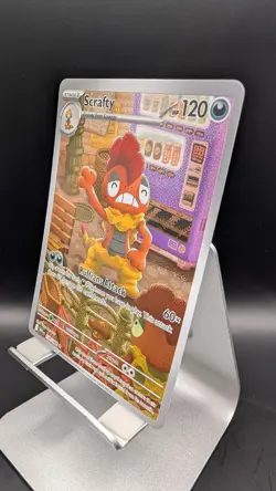 NM Scrafty 139/086 White Flare Illustration Rare Pokemon - Image 2
