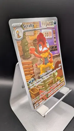NM Scrafty 139/086 White Flare Illustration Rare Pokemon - Image 3