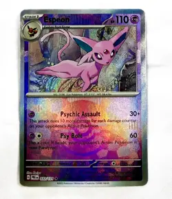 Pokemon TCG Espeon 033/131 Prismatic Evolutions POKE BALL Pattern Reverse Holo - Image 3