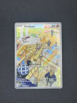 Timburr Holo Pokemon Card 183/167 Sv06: Twilight Masquerade - Image 1