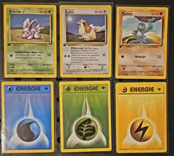 POKEMON TCG BASE SET FRENCH LANGUAGE 1ST EDITION LOT OF 6 - Image 1