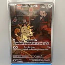 Pokemon TCG Team Rocket's Meowth 203/182 SV10 Destined Rivals IR Holo ENG 70 - Image 1