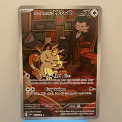 Pokemon TCG Team Rocket's Meowth 203/182 SV10 Destined Rivals IR Holo ENG 70 - Image 3