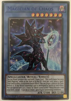 YuGiOh Magician of Chaos Ultra Rare 1st Edition Blue LDS3-EN089 - Image 1