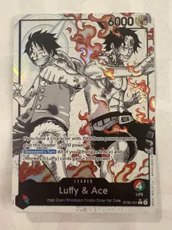 ST30-001 Luffy & Ace Alt Art Leader (Parallel) English One Piece TCG - Image 1