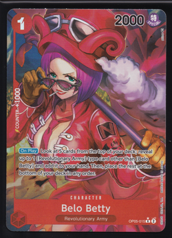 One Piece TCG OP05-015 Belo Betty Alt Art Parallel English - Image 1