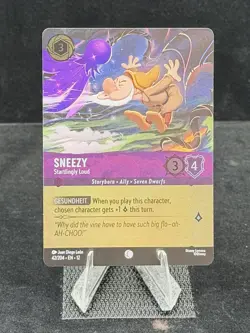 Disney Lorcana-Wilds Unknown-Sneezy-Startlingy Loud-#42-Cold Foil-M/NM - Image 1