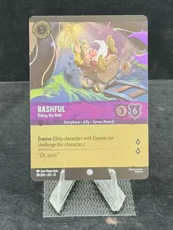 Disney Lorcana-Wilds Unknown-Bashful-Riding the Rails-#39-Cold Foil-M/NM - Image 1