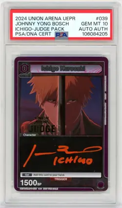 PSA Signed Ichigo Kurosaki Judge UEPR /BLC-1-039 Union Arena Johnny Yong Bosch - Image 1