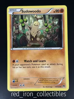 Sudowoodo 67/122 Uncommon BREAKPoint XY Pokemon Card 2016 - Image 1