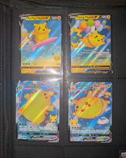 Nintendo Pokemon TCG Celebrations Pikachu V/VMAX Holo 4-Card Lot (2021) - Image 1