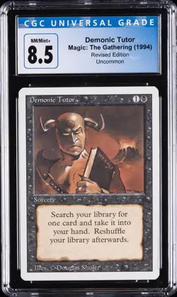 1994 MTG REVISED DEMONIC TUTOR CGC 8.5 - Image 1