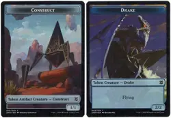 MTG Zendikar Rising - Drake 2/2 & Construct 1/1 [Token] (Foil) - Image 1