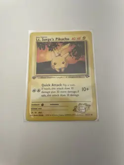 Pokemon TCG Lt. Surge's Pikachu 84/132 Gym Challenge - Image 1