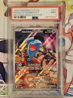 Pokemon Pokemon Center Team Rockets Wobbuffet SVP203 ETB Black Star Promo - Image 1