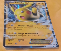 Pokemon TCG Pikachu EX XY174 Black Star Promo Holo English 2016 Moderate Play - Image 2