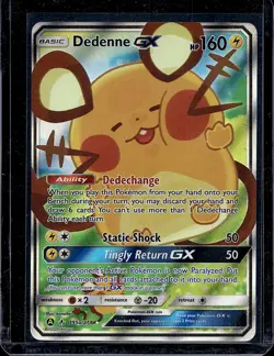 Dedenne GX 195a/214 Alternate Art Promo NM Pokemon TCG Holo Card Rare - Image 1
