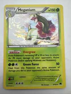 Pokemon Cards - 2016 BREAKpoint - 3/122 Cosmos Holo Meganium - Image 1