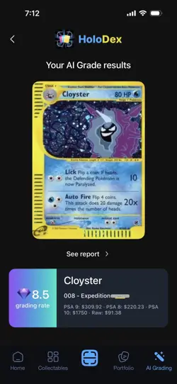 Cloyster 8/165 Expedition 2002 Rare Holo Vintage Pokemon Card TCG (LP-NM) - Image 3