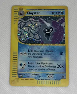 Cloyster 8/165 Expedition 2002 Rare Holo Vintage Pokemon Card TCG (LP-NM) - Image 4