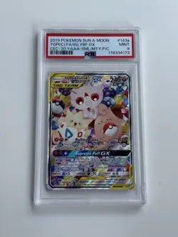 Pokemon PSA Togepi & Cleffa & Igglybuff GX 143a/236 Tag Team Alt Art PSA 9 Mint - Image 1