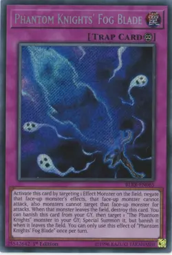 Yugioh Phantom Knight's Fog Blade BLRR-EN065 1st Edition Secret Rare LP - Image 1