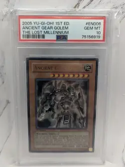 Yu-Gi-Oh! Ancient Gear Golem Lost Millennium 1st Edition Ultra TLM-EN006 PSA 10 - Image 1