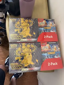 Pokemon Surging Sparks ETB + Booster Bundle Costco 2-pack Sealed x2 (Lot of 2) - Image 1