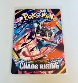 Pokemon TCG Mega Greninja Trainer Tip Art Card Chaos Rising - Image 1