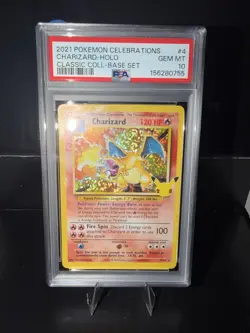 Pokemon Charizard Holo Card 4/102 Celebrations 25th Anniversary PSA 10 - Image 1