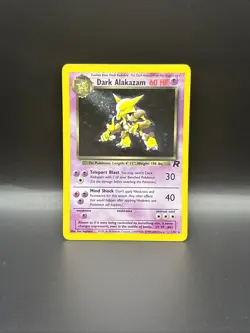 Pokemon Dark Alakazam Holo Rare Card 1/82 MP Condition *SMALL SCRATCH* Unlimited - Image 1