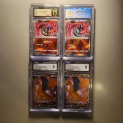 4 card charizard graded lot pokemon 011/071 s10b Radiant Charizard×2 SWSH050×2 - Image 1