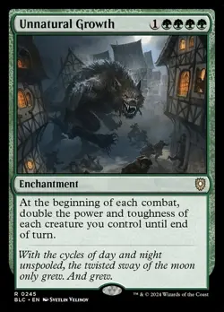 MTG - Unnatural Growth - Bloomburrow Commander - X1 - (NM) - - Image 1