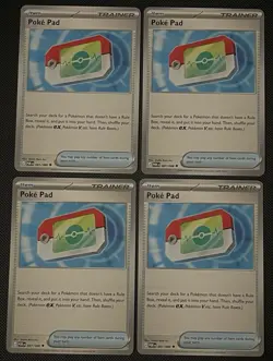 4x Poke Pad 081/088 Pokemon ME03: Perfect Order Playset X4 NM - Image 1