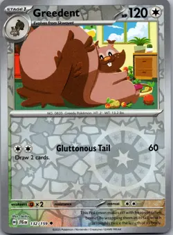 Greedent 132/159 Uncommon Journey Together Pokemon Reverse Holo Near Mint - Image 1