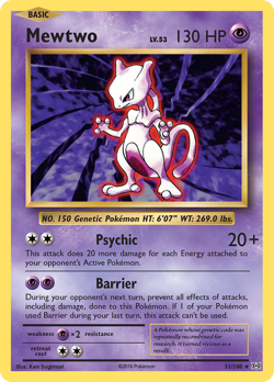 Mewtwo 51/108 Rare Evolutions Pokemon NM - Image 1