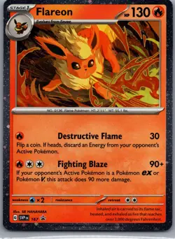 Flareon (Cosmos Holo) 167 Holo Promo Scarlet & Violet Promo Pokemon Holo NM - Image 1